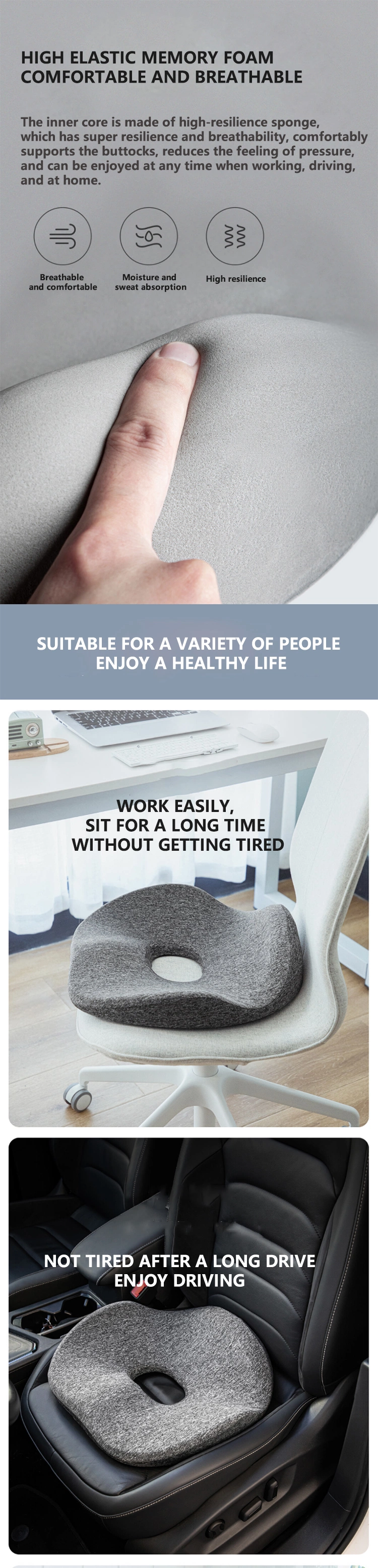 Office Chair Car Heat Shiatsu Massage Seat Pad Cover Cushion