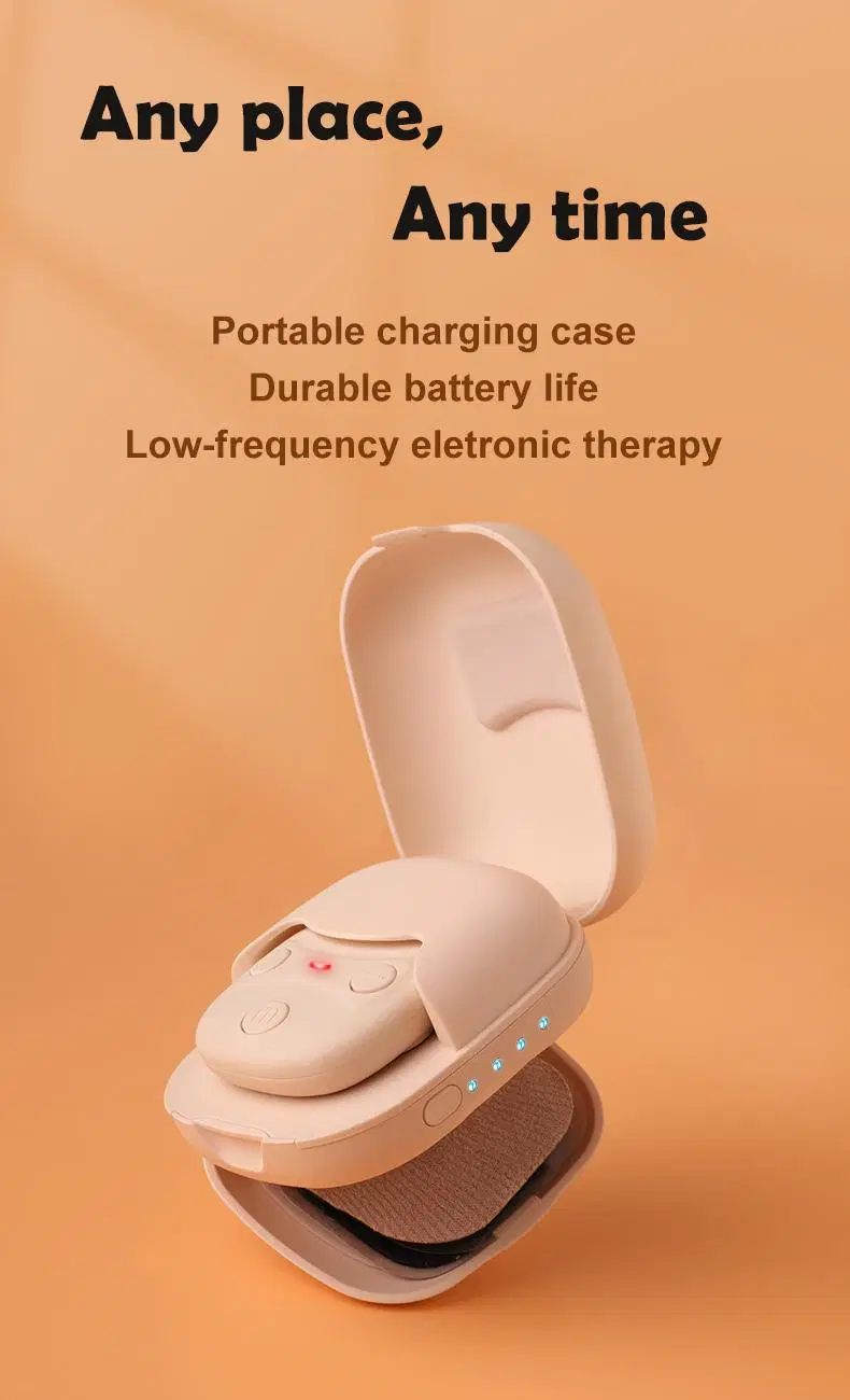 Mini Body Massager Tens Units Electronic Vibration Wireless Charging Case Neck Shoulder Massager